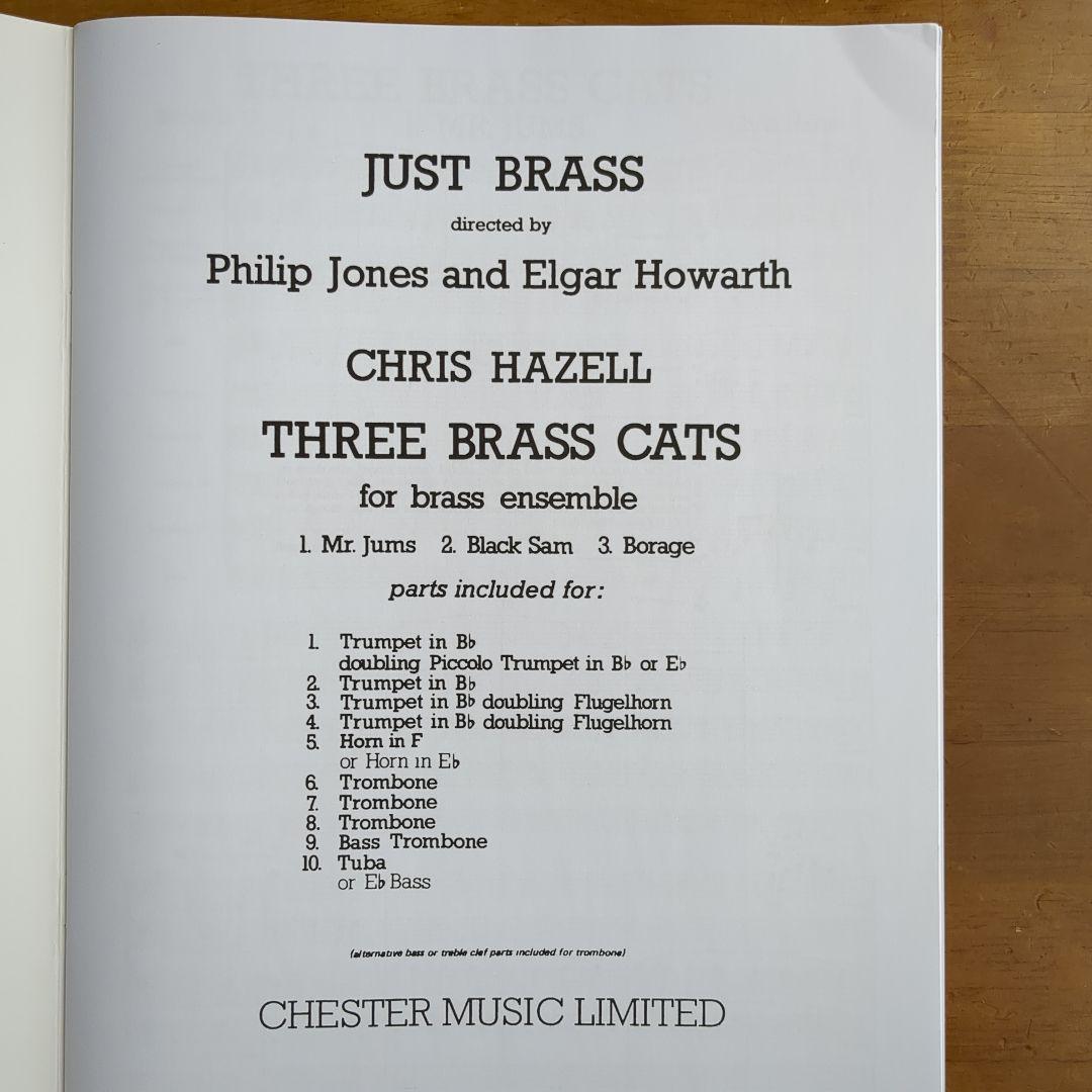 クリス・ヘイゼル／３匹の猫（金管10重奏）／Three Brass Cats