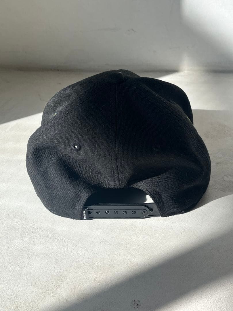【極美品】DIESEL 蛇刺繍キャップとビーニー　ブラックハット　2点セット