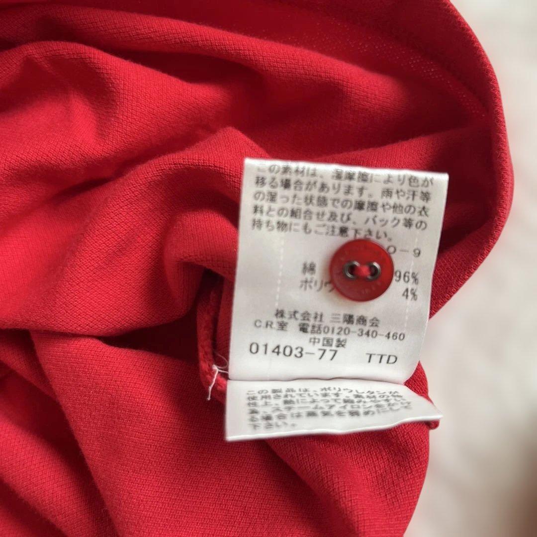 Burberry BLUE LABELポロシャツ前立てフリル パフスリーブ38