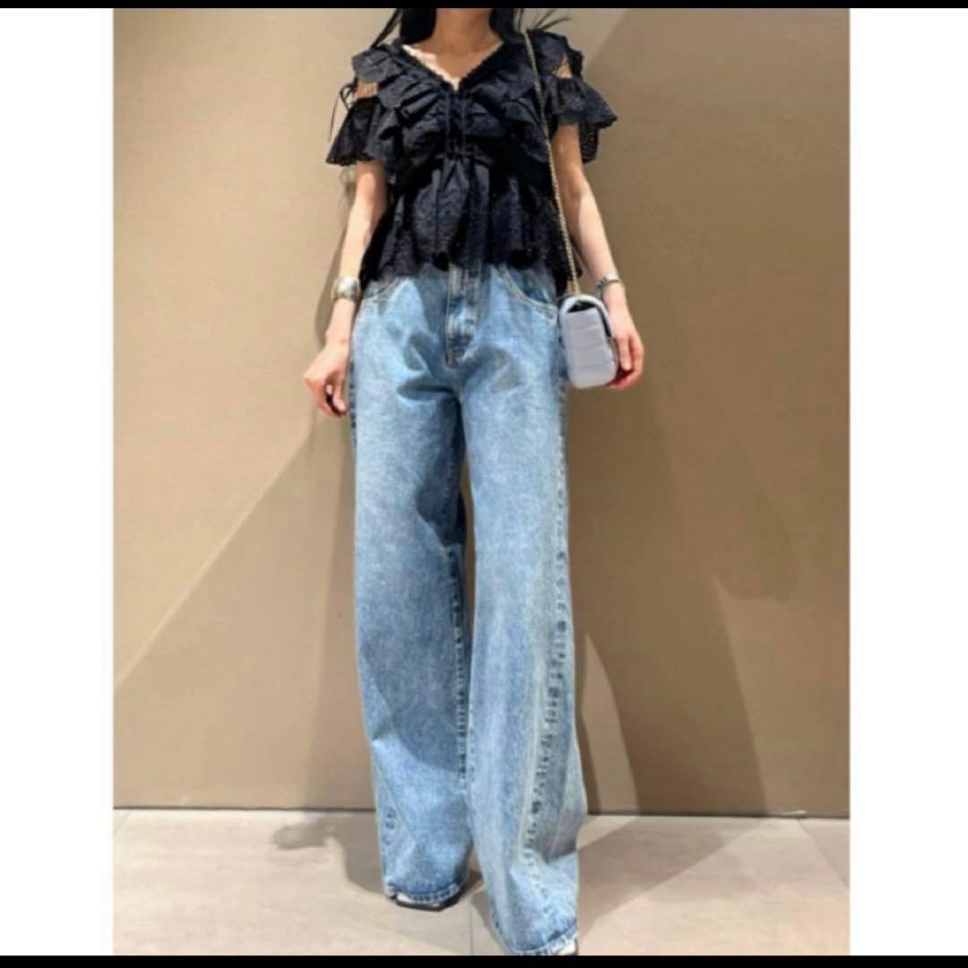 fray.id ハイウエストワイドデニムパンツ