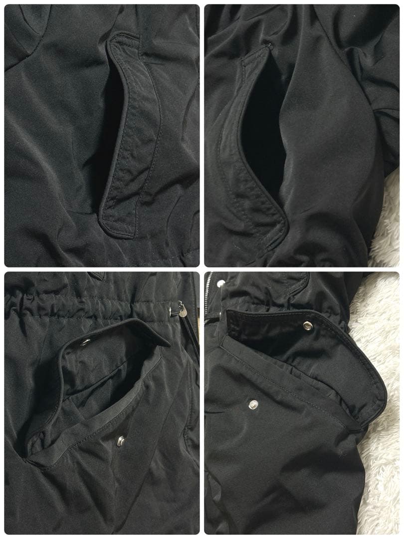 ふわふわ✨ZARA ザラTRF 裏ボア モッズコート L ファー付フード 美品