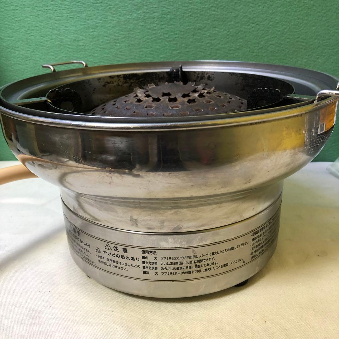 や1●サンタ㈱ 卓上ガスロースター　 NK-5S 七輪 焼肉 都市ガス 網20枚