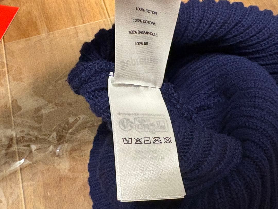 新品⭐️Supreme Overdyed Beanie ネイビー boxlogo