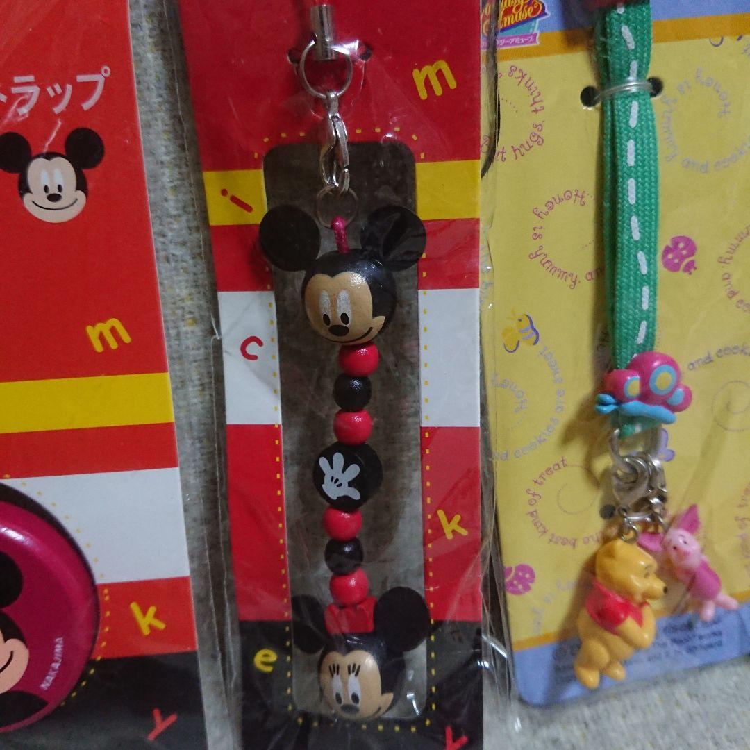 ディズニーキャラクター ストラップ、根付けレトロ