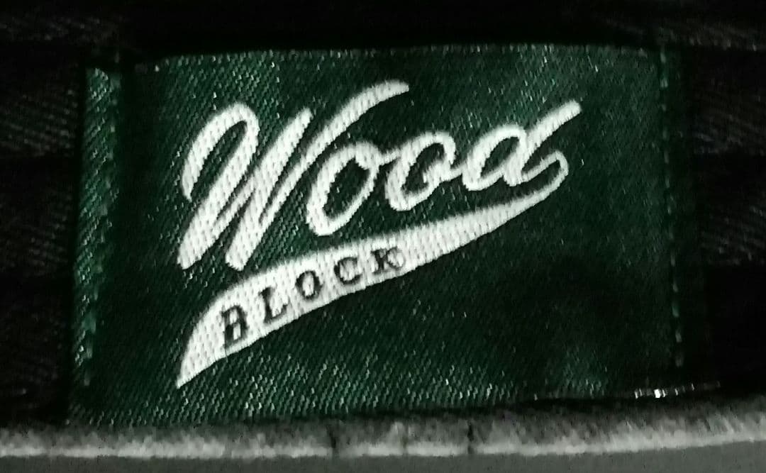 ウッドブロック Woodblock 刺繍ロゴ キャップ グレー ヴィンテージ加工