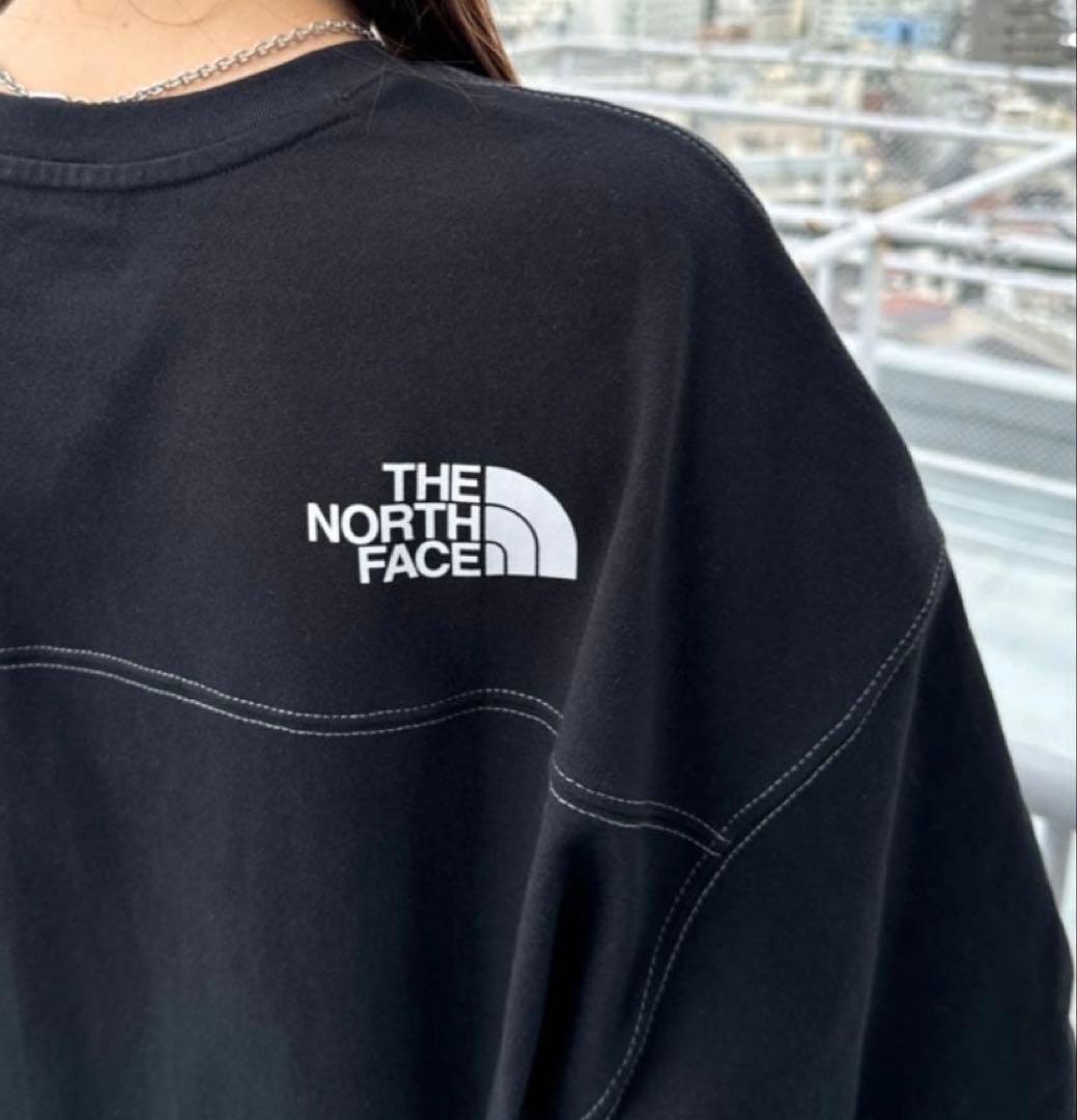韓国限定　人気完売品　男女兼用　ノースフェイス　半袖　ロゴ　ステッチ Tシャツ