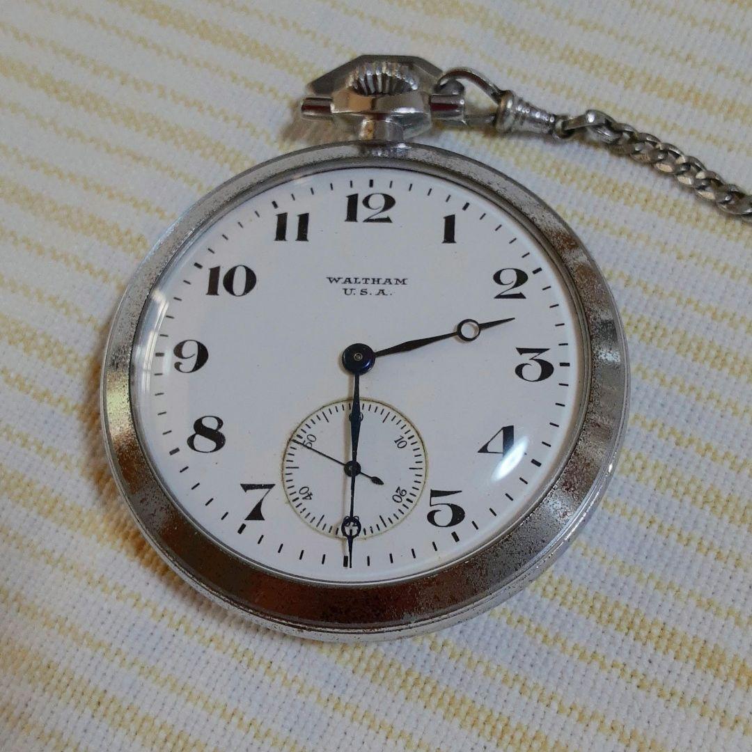 バンビ様ご依頼　WALTHAM USA1919年 懐中時計 アンティーク稼働品