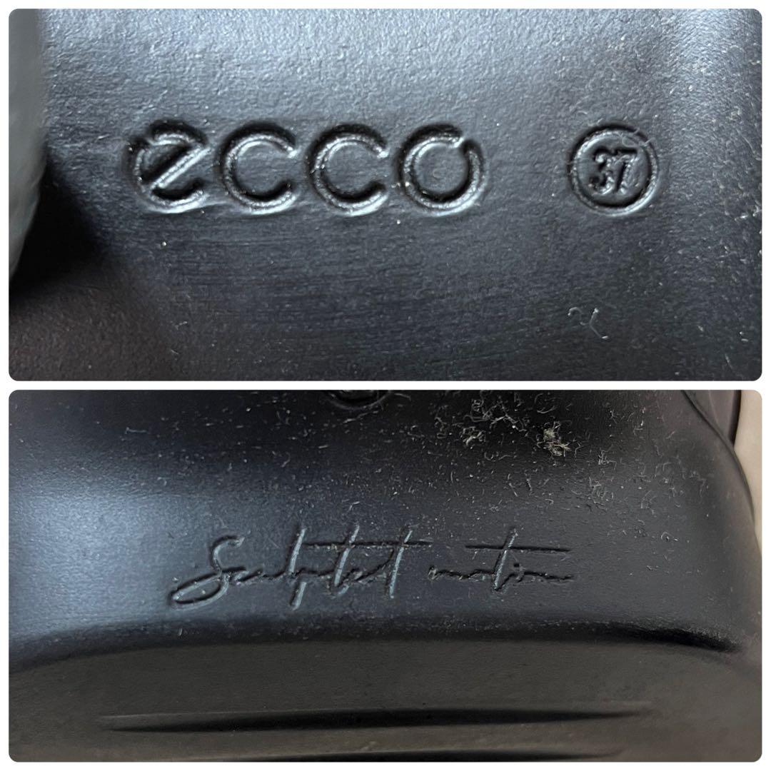 極美品★ECCO エコー ショートブーツ 厚底 サイドジップ 24cm