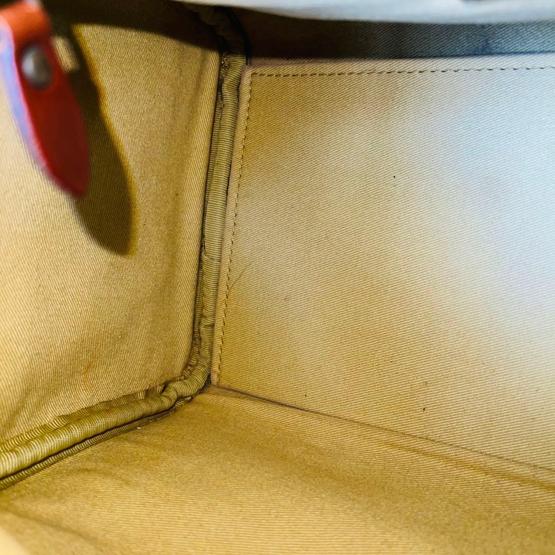 polo RalphLauren ミニボストンバッグ　レザー　グリーン　チェック