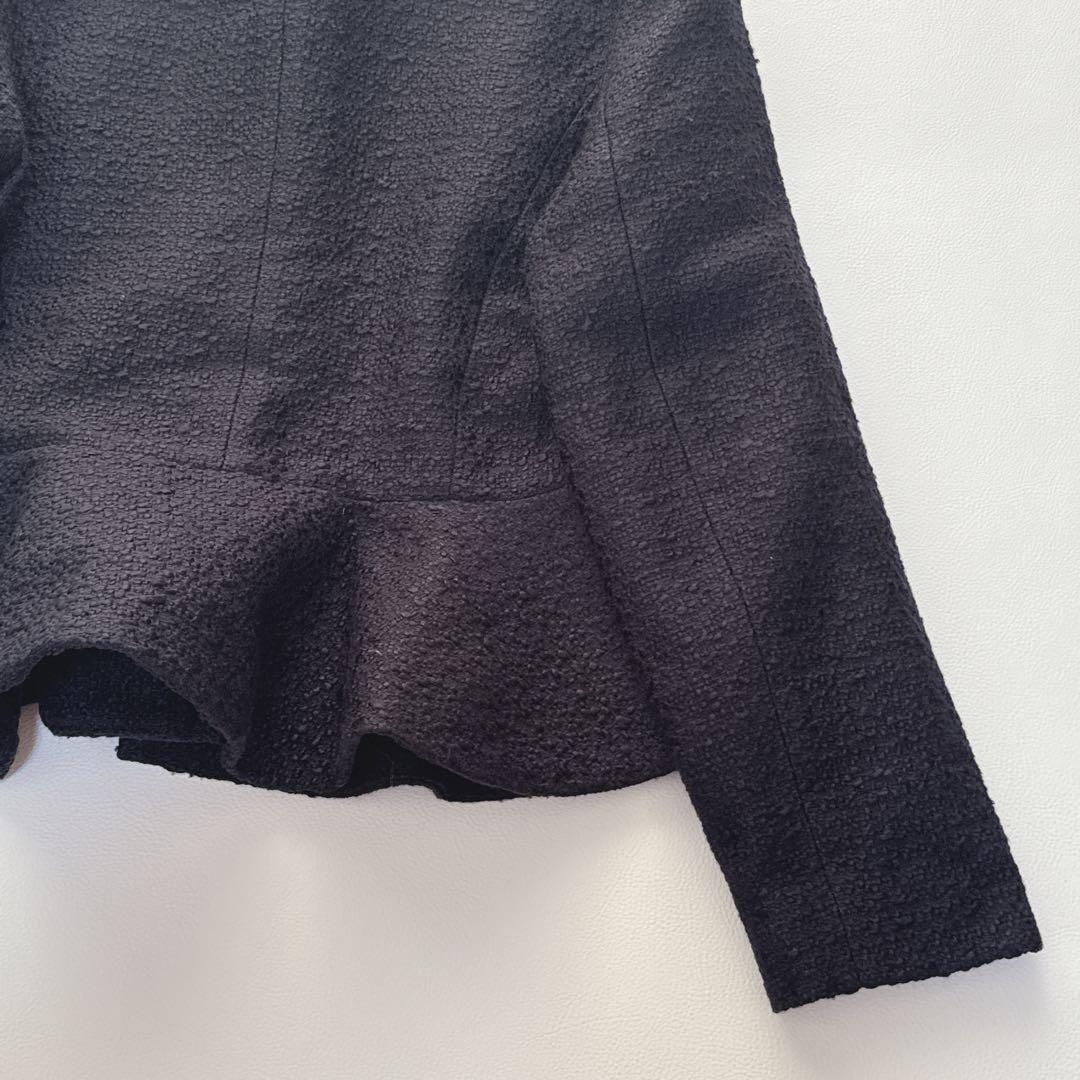 【新品】JENNE ぺプラム　ツイードジャケット　ネイビー　近年モデル