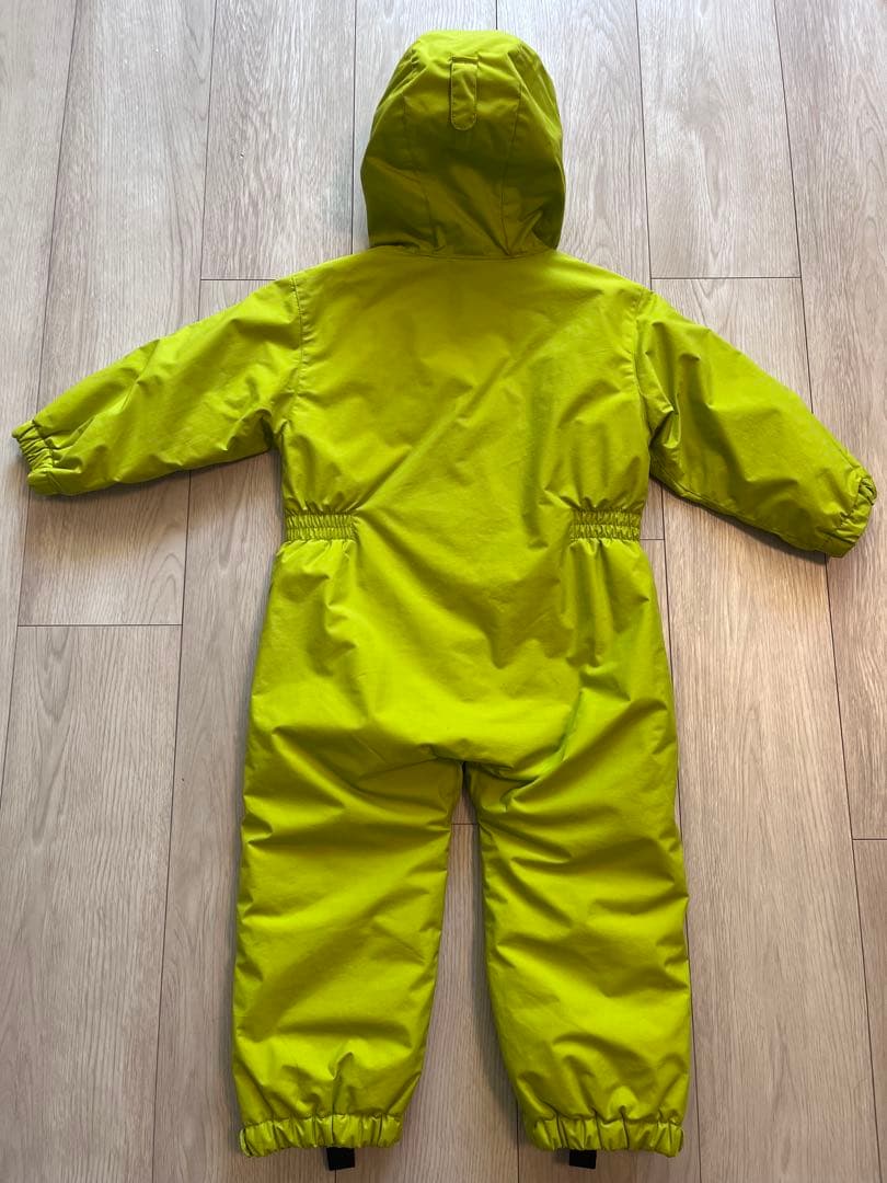 美品 mont-bell 子供用スキーウェア 90サイズ ライムグリーン