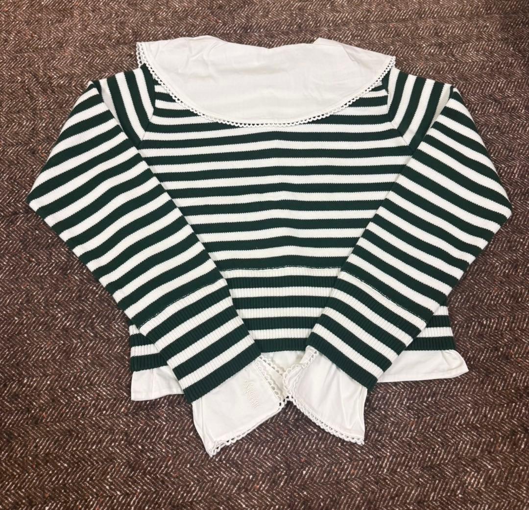 ラスト Bibiy. PATTY PILGRIM TOP ボーダー