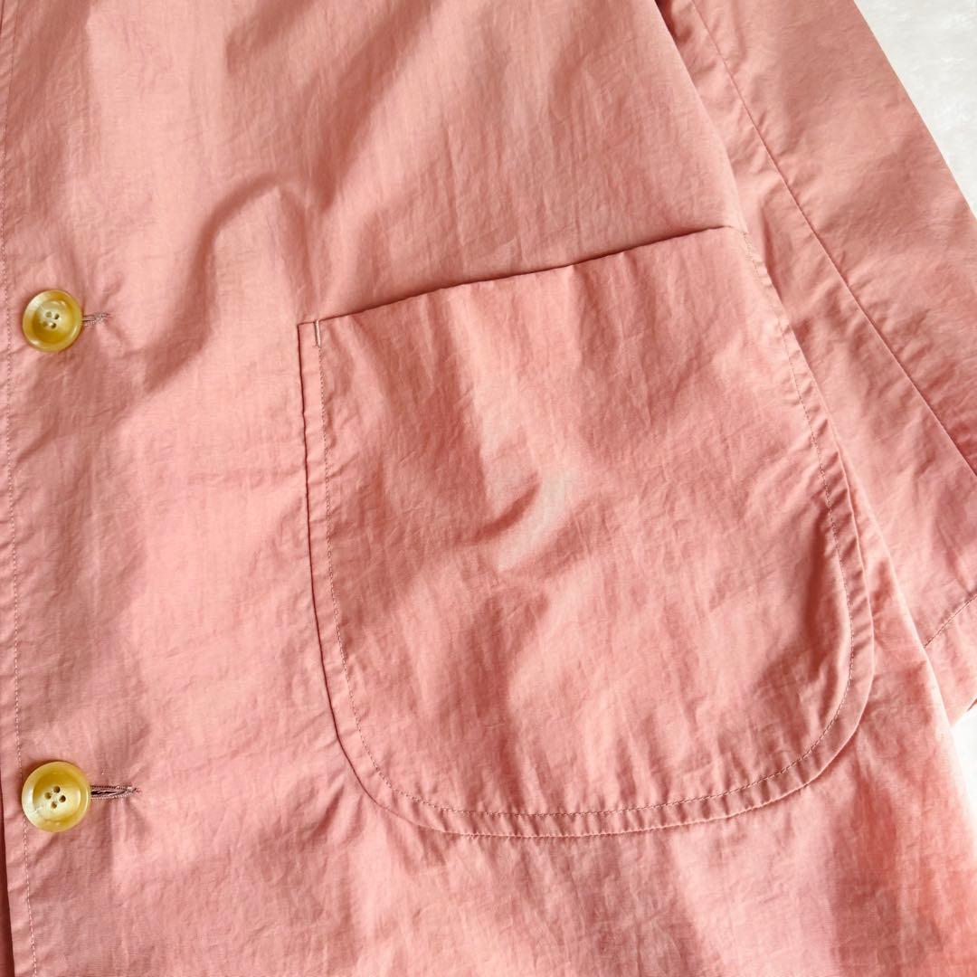 【極美品】DANTON ナイロン タフタコート ピンク ステンカラー 希少 レア