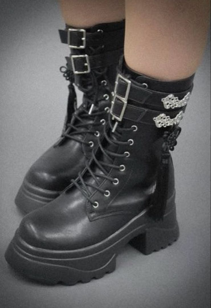 【axes femme】チャイナ釦タンクソールブーツ　新品　箱付き