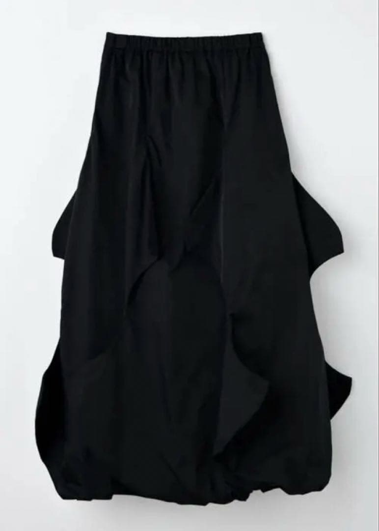 ENFOLDエンフォルドODDSHAPE SKIRTフレアバルーンスカート38黒