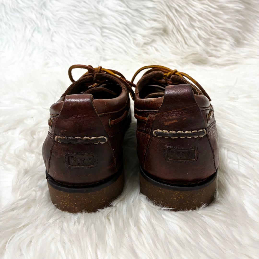 POLO ポロラルフローレン　デッキシューズ　28cm 靴　茶色　大きいサイズ