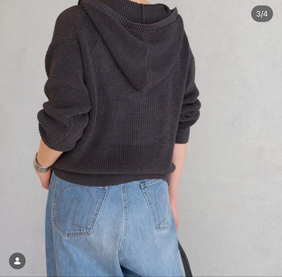 美品★AP STUDIO ギマコットンフーディー グレー