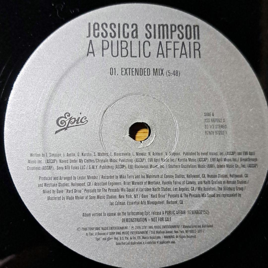 Jessica Simpson　A Public Affair　レコード　プロモ