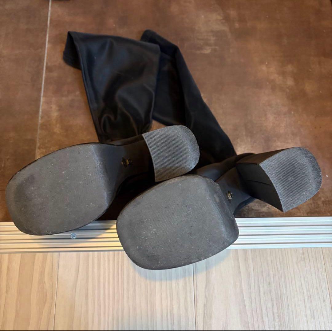 ダーリッチ　スーパーストレッチレザーロングブーツ