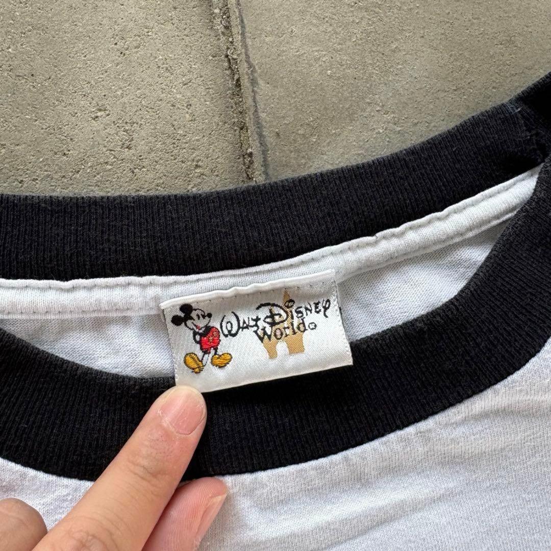 90s vintage Disney Mickey リンガー　Tシャツ　古着