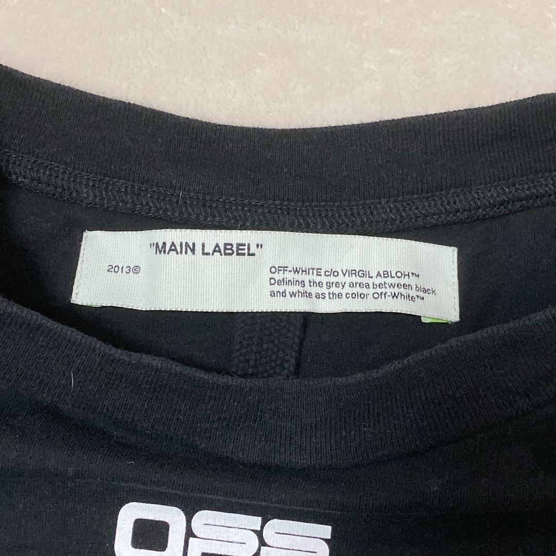 OFF-WHITE オフホワイト 半袖Tシャツ 絵画 アロープリント M BK
