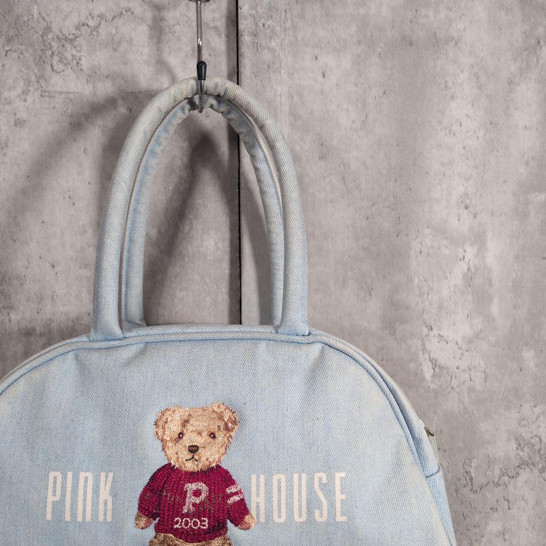 【90s_vintage】PINKHOUSE BostonBag テディベア刺繍