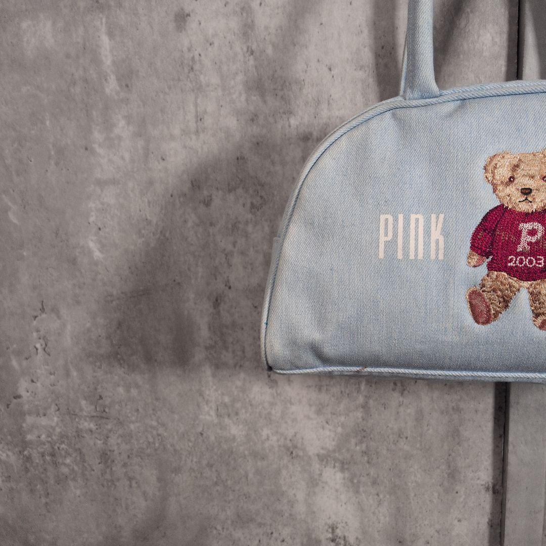 【90s_vintage】PINKHOUSE BostonBag テディベア刺繍