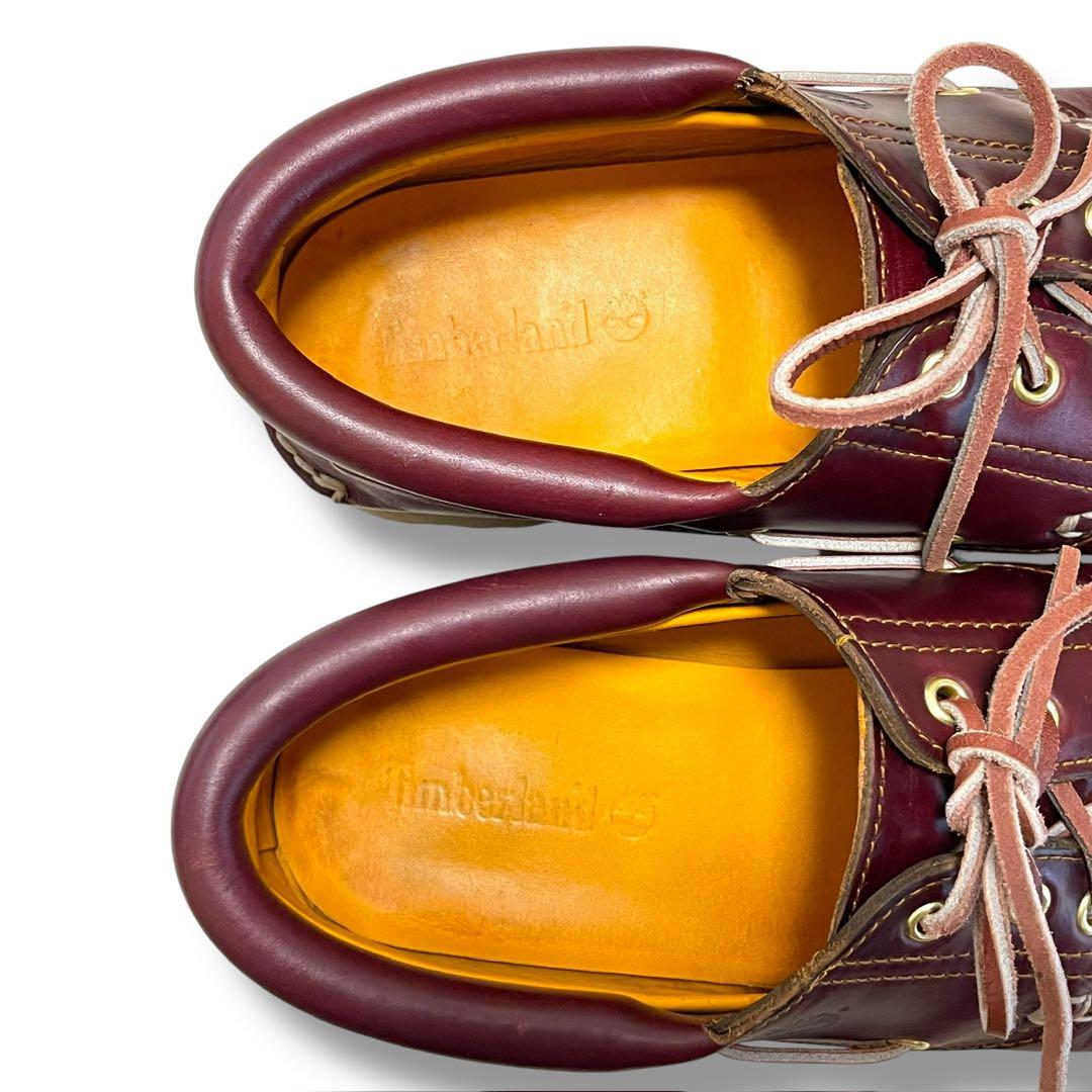 Timberland デッキシューズ バーガンディ レザー 本革 3eye