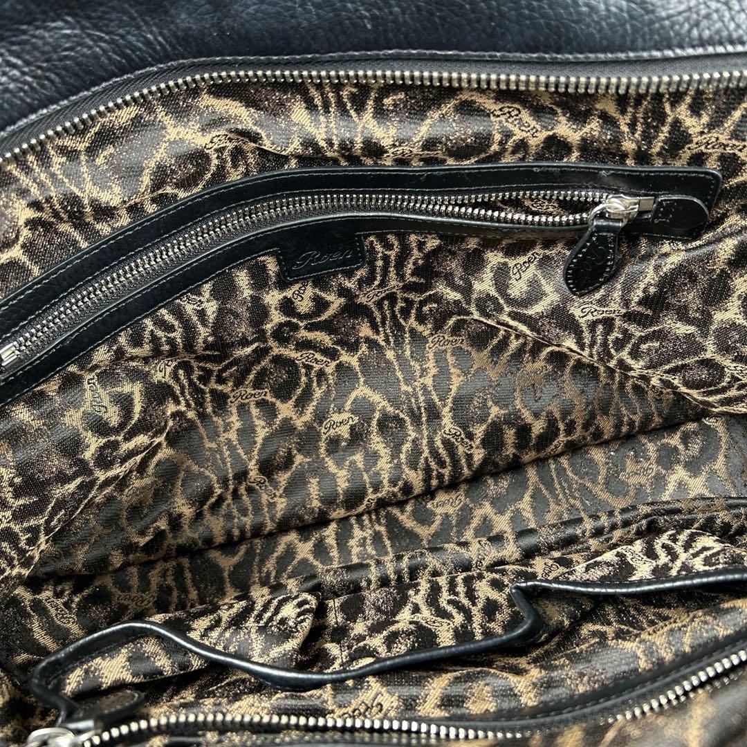 00s “roen” real leather skull hand bag