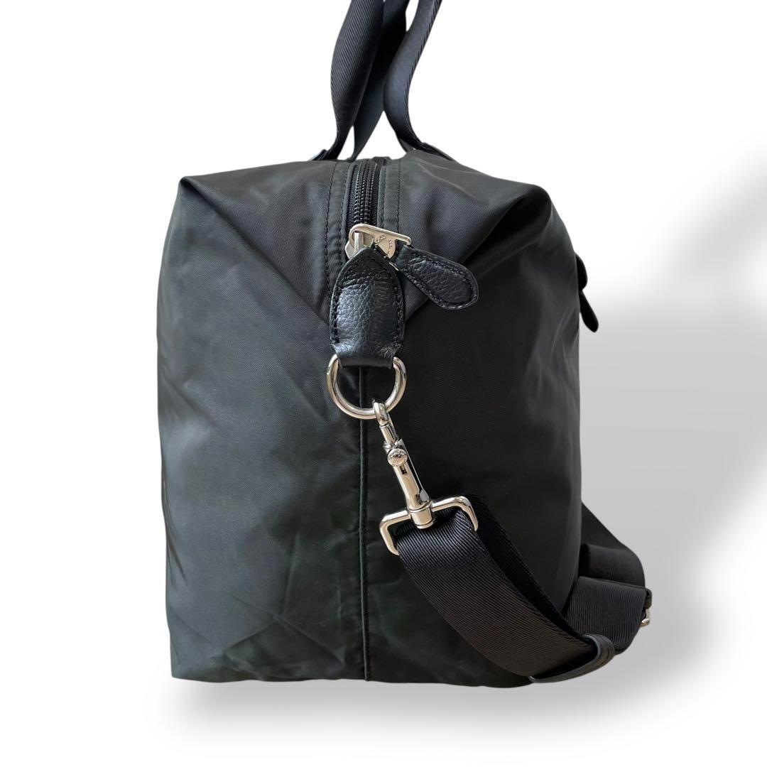 美品 COACH コーチ★2way 馬車ロゴ ナイロン レザー ボストンバッグ