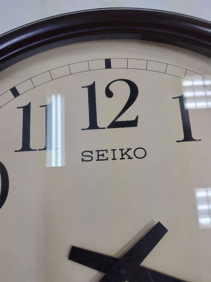 SEIKO アナログ掛時計 直径約50cm大　昭和レトロ　レア　蔵出し作動確認済