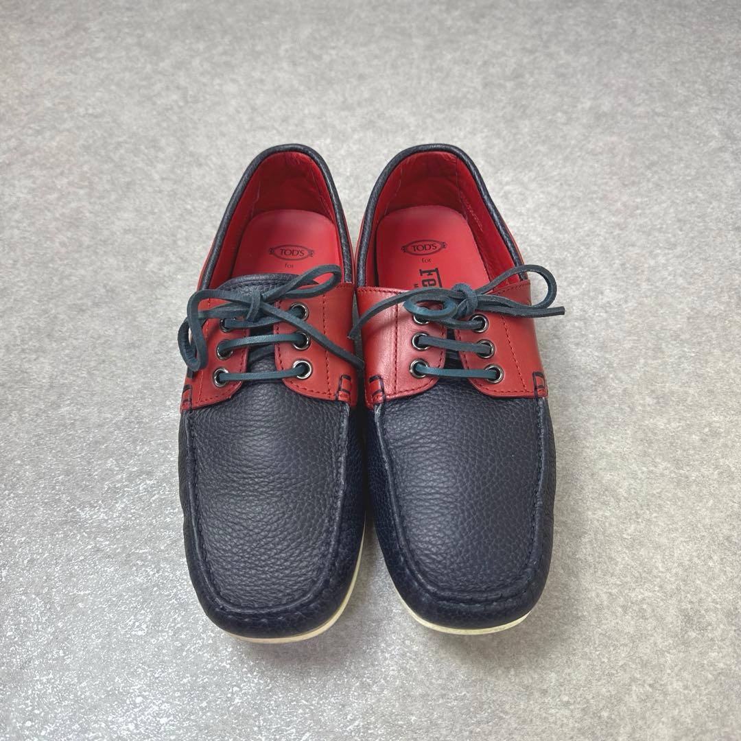 TOD'S × Ferrari コラボ ドライビングシューズ レザー バイカラー