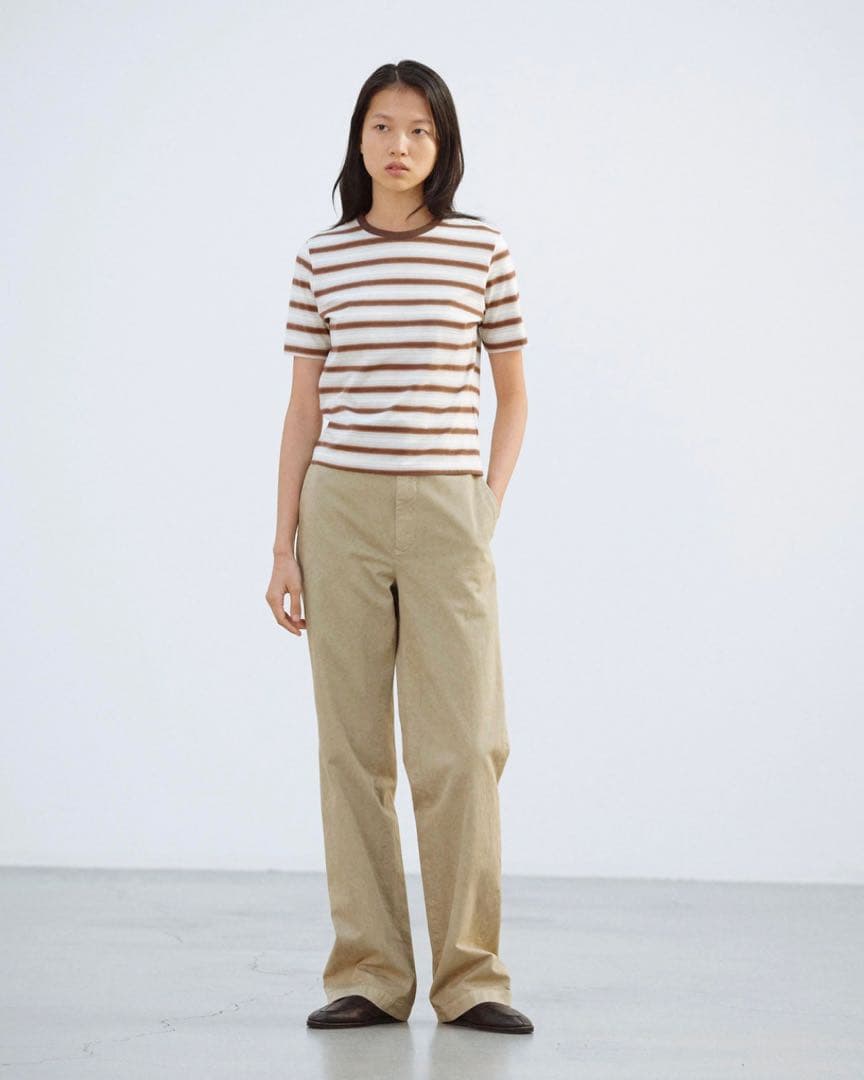 【限定値下】AURALEE GRADIENT STRIPE JERSEY TEE