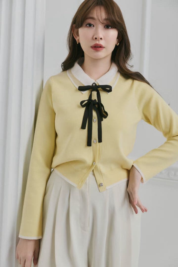 完売品❤︎Herlipto❤︎Lilas Ribbon Knit Cardigan