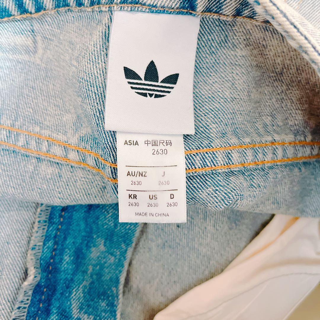 adidasルーズデニム ディストレスト パンツ ダメージ加工