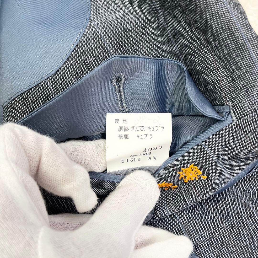 【新品】Burberry’s 麻 背抜き チェック セットアップ スーツ