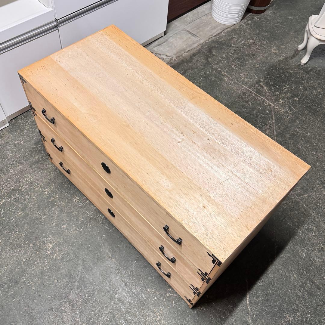 桐箪笥 和箪笥 桐タンス 3段 着物収納 和家具 ローチェスト