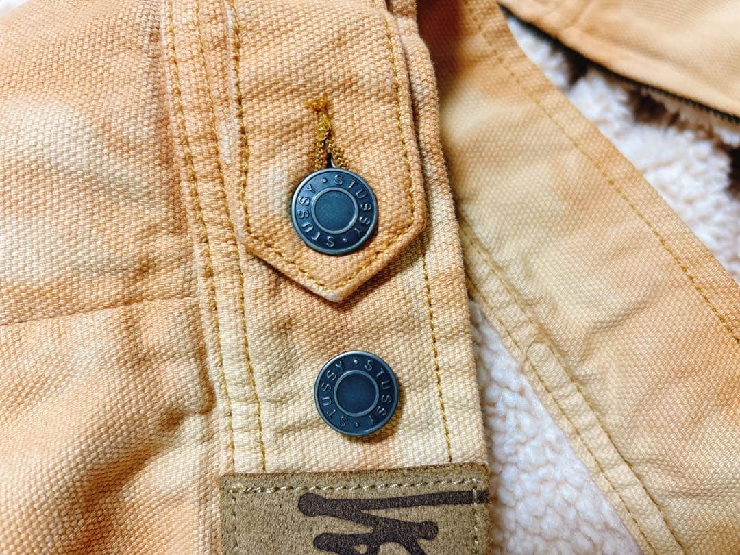限定価格　Stussy タイダイオレンジ　ブルゾン　ジャンパー　ボア