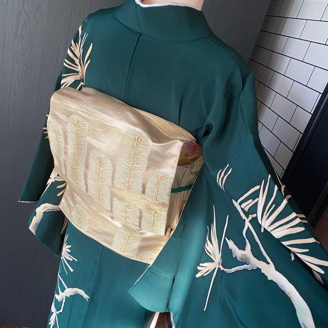 最終値下❤️極上アンティーク中振袖上品な松の枝模様美品！身丈肩153袴などにも