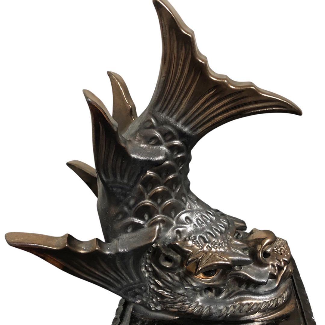 シャチホコ　鯱鉾　龍　置物　魔除　瓦　鬼瓦　古民家　縁起物　厄除け
