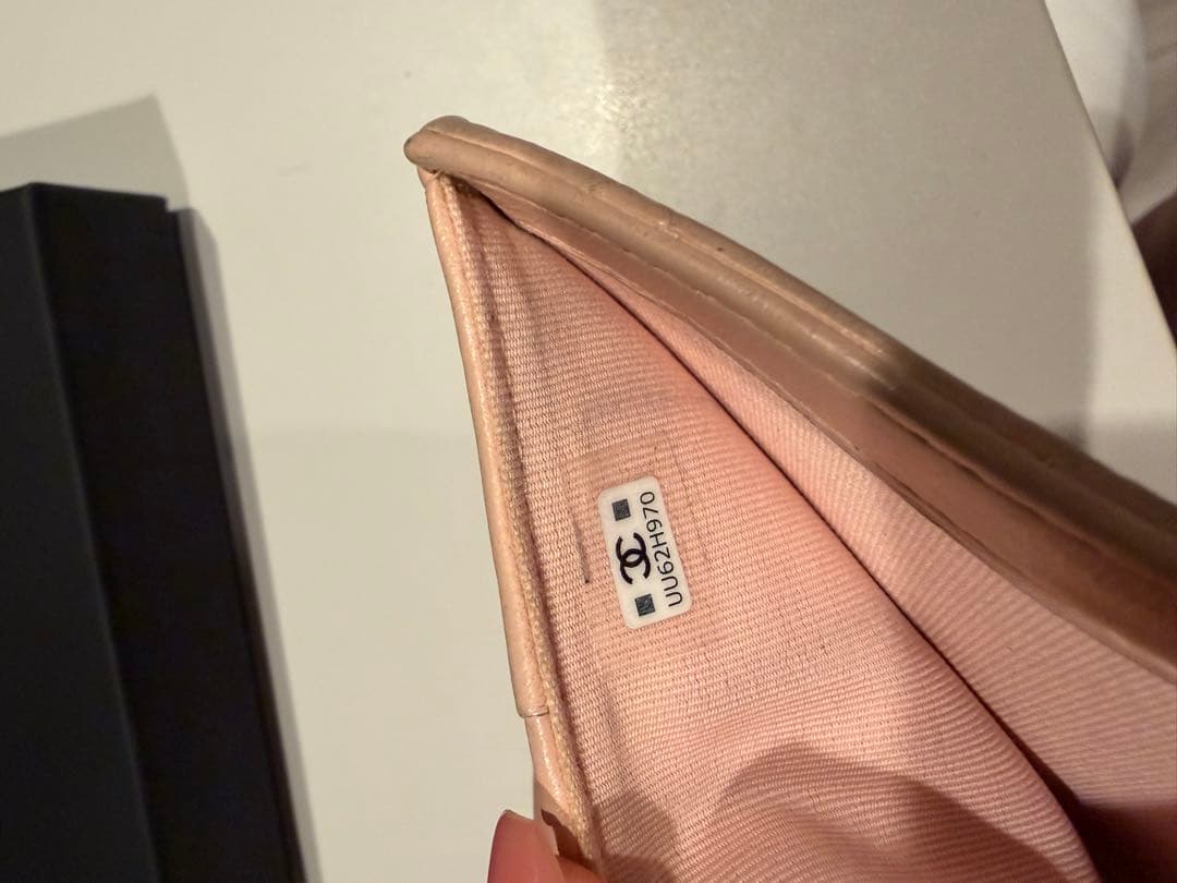シャネル 折り財布 ミニウォレット ラムスキン マトラッセ