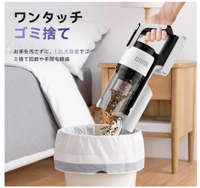 掃除機 コードレス 2026進化！1月新登場 75kPa強力吸引・55分連続稼働