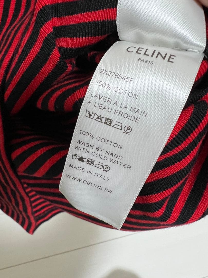 CELINE エディスリマン ボーダーロングTシャツ