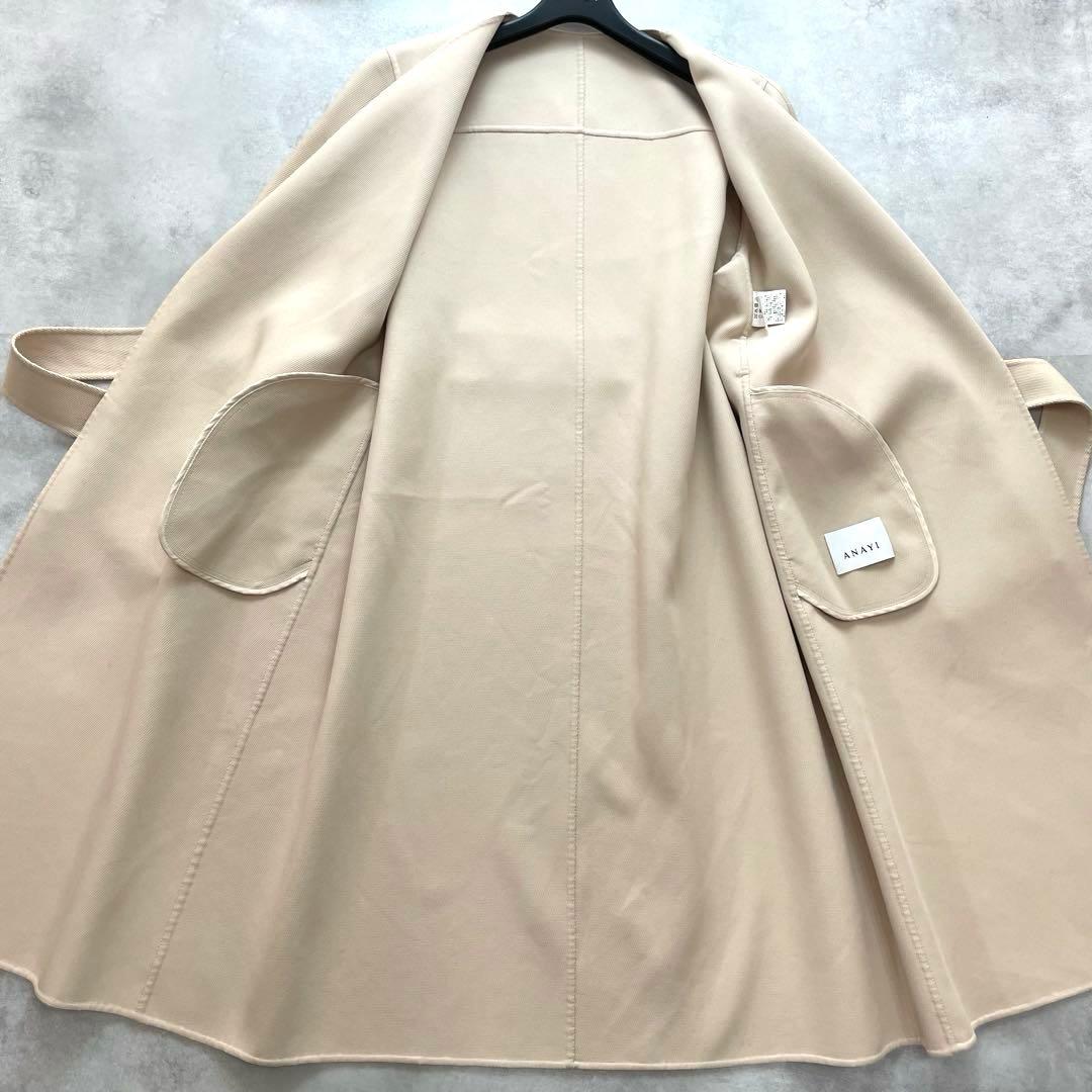 美品✨アナイ カルゼリバー ロングコート スプリングコート 36 ベルト 現行