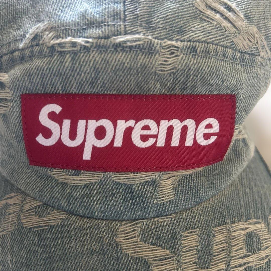 Supreme デニムキャップFrayedLogos Denim　CampCap