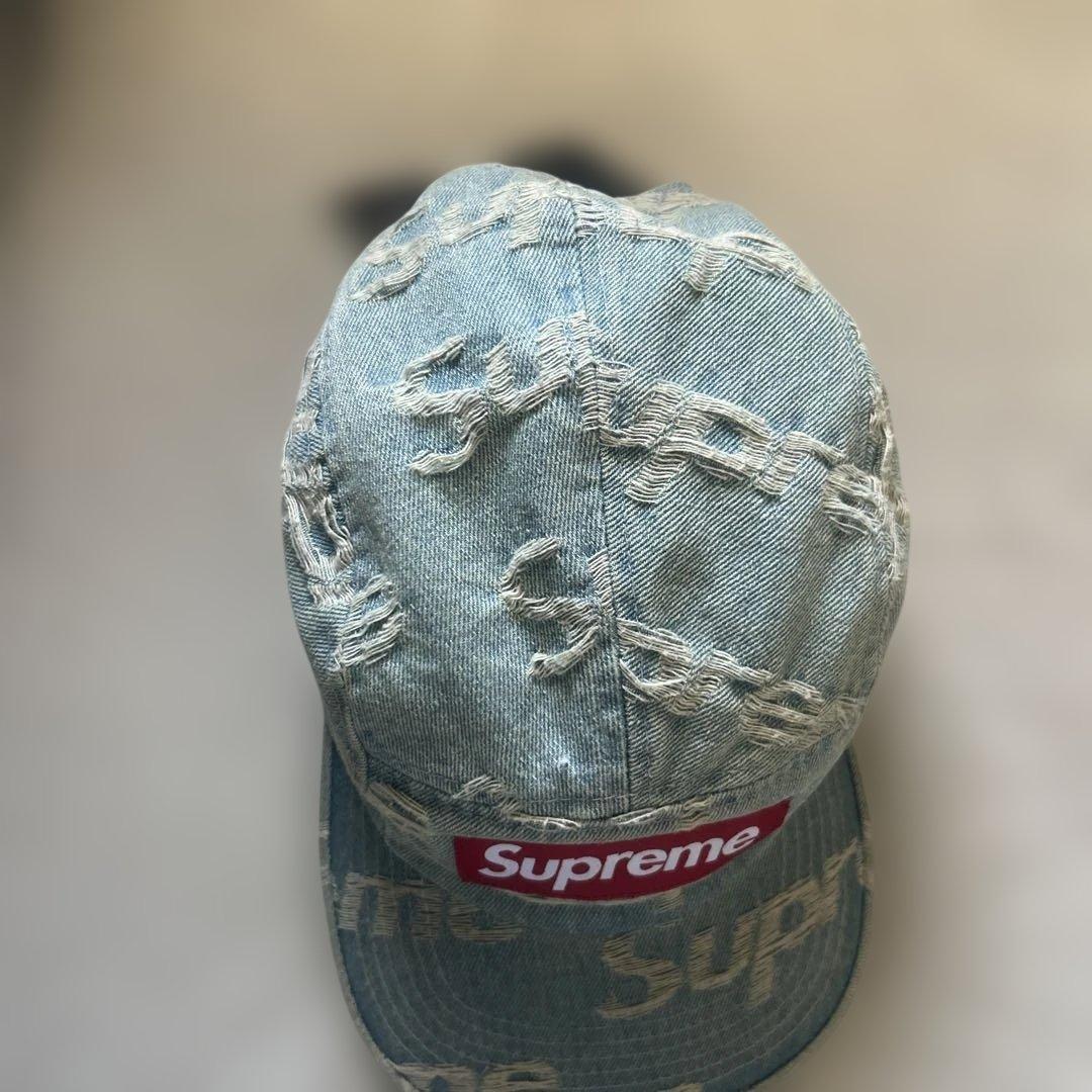 Supreme デニムキャップFrayedLogos Denim　CampCap