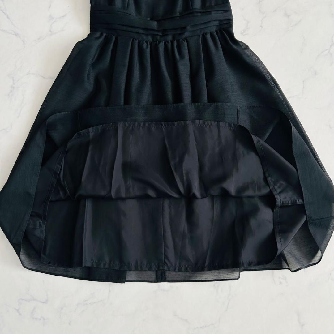 【極美品】BURBERRY バーバリー ワンピース パフスリーブ ブラック M