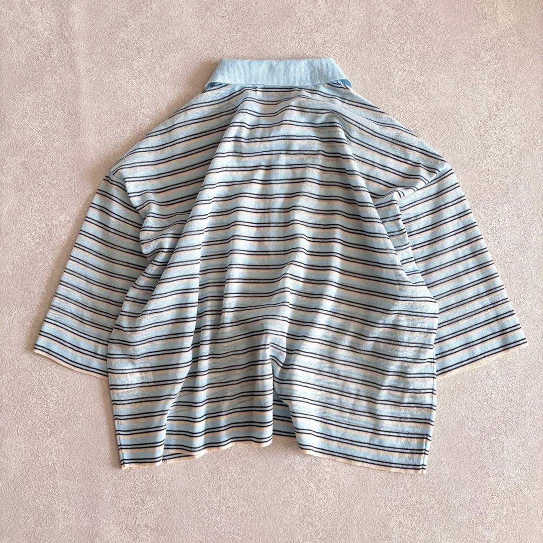 美品☆SLOBE IENA シアーニットポロシャツ 2025SS リネン混