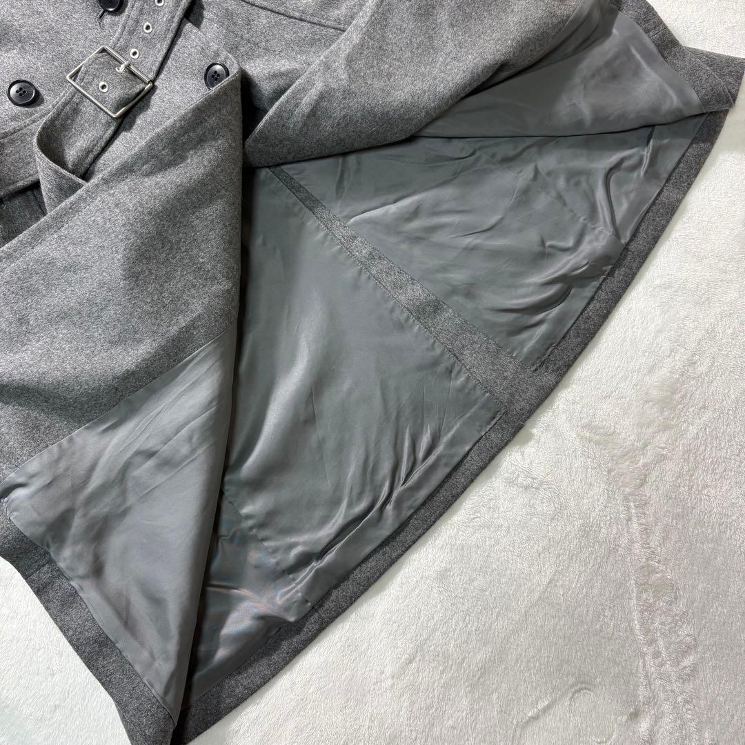【カシミヤ100％】Theory グレー ダブルブレスト コート ベルト付き