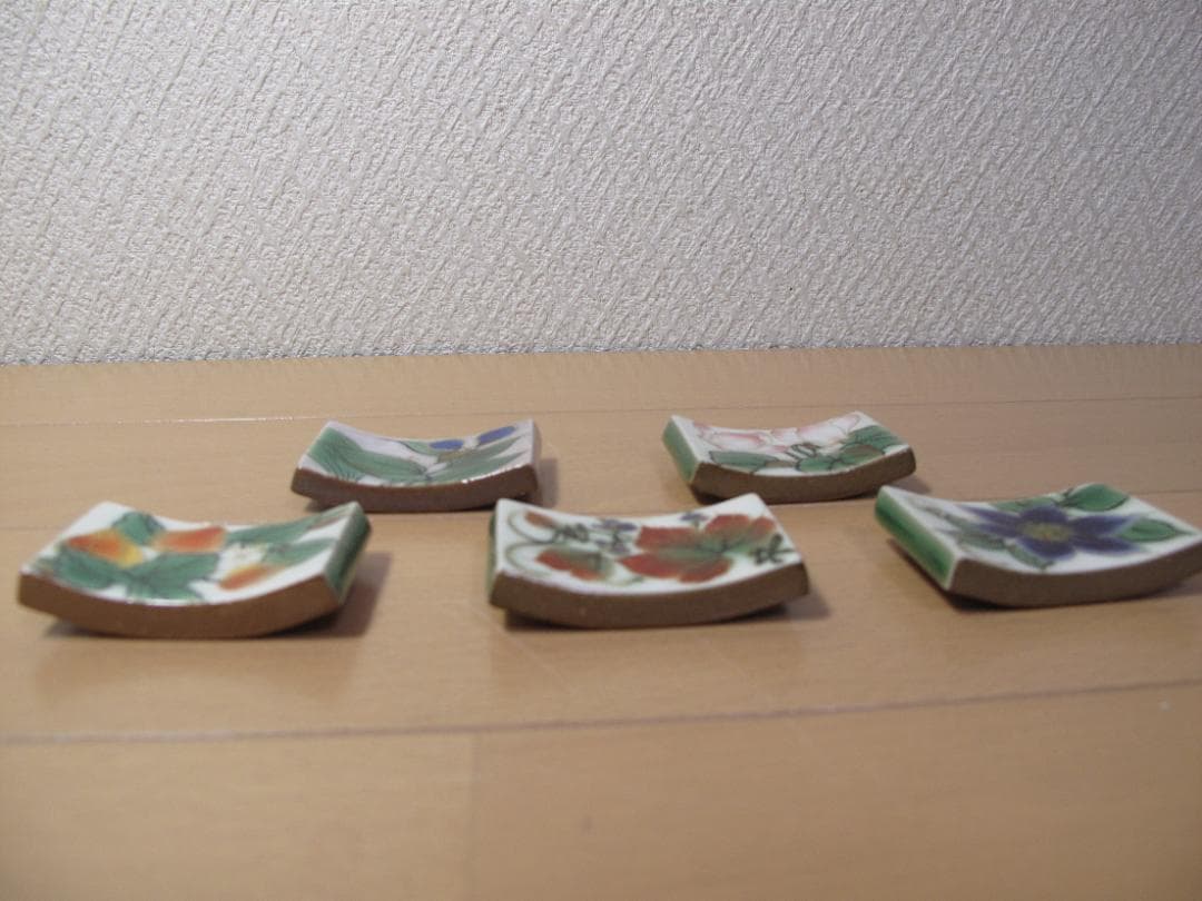 陶あん　京焼　清水焼　箸置き　５個セット　①